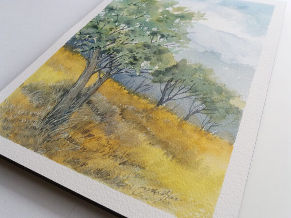 Summer Meadow Trees - Watercolor Landscape