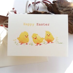Happy Easter - Three Yellow Chicks card