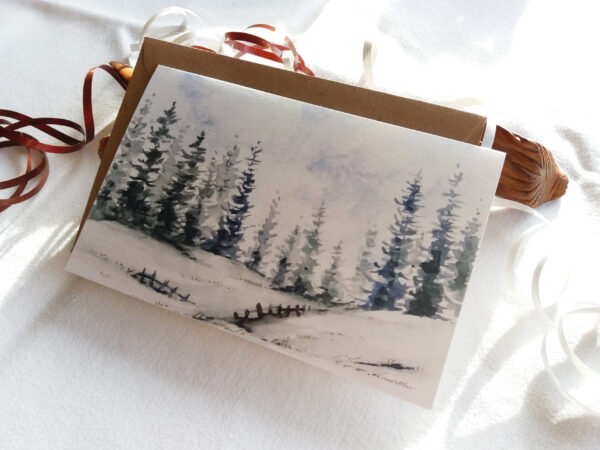 Evergreen Forest - Landscape Card by Owie's ART