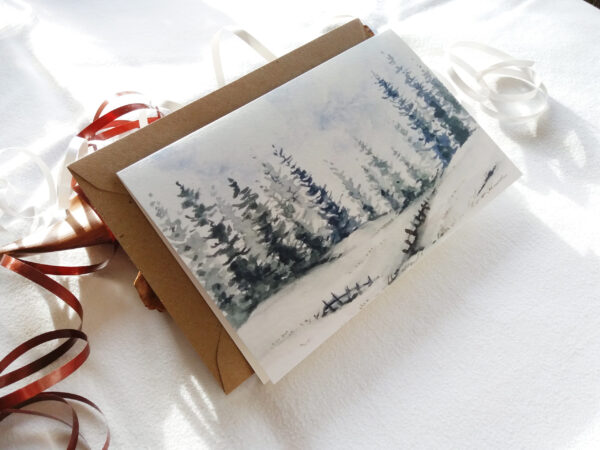 Evergreen Forest - Landscape Card by Owie's ART