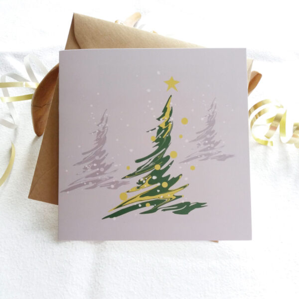 Abstract Christmas Tree Card - Card by Owie's ART