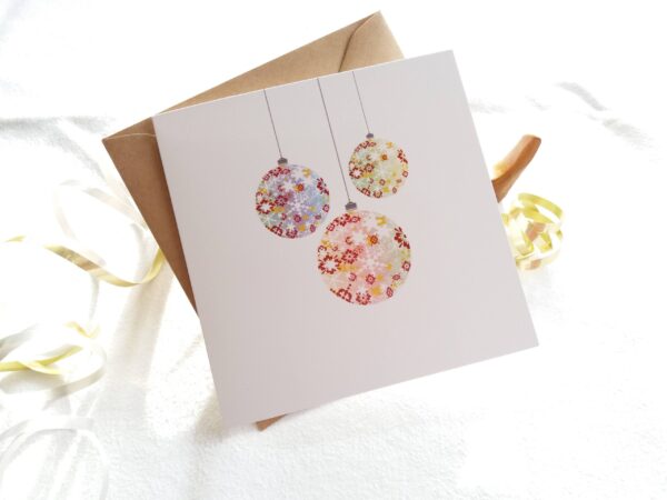 Christmas Baubles Card - Card by Owie's ART