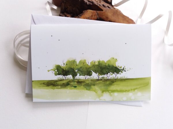 Abstract Green Landscape - Card by Owie's ART