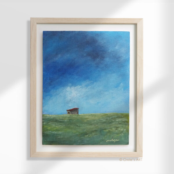 Barn Field - Acrylic on Flat canvas panel