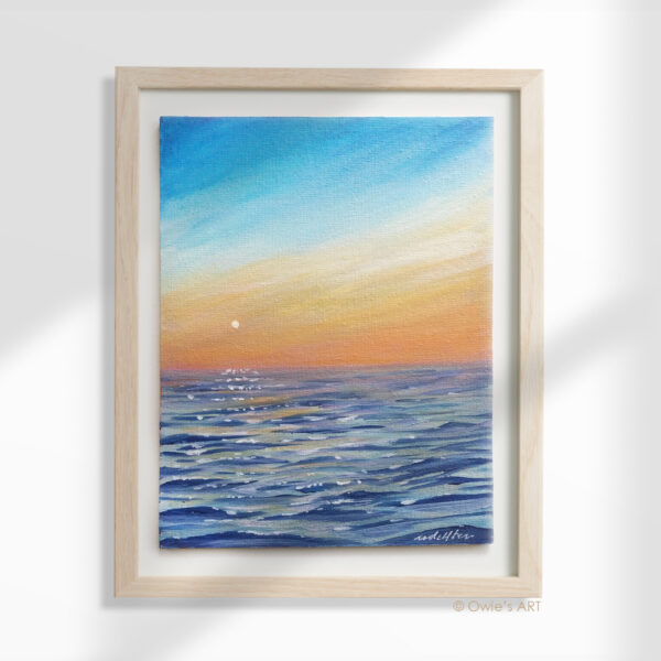 Ocean Sunset - Acrylic on flat canvas