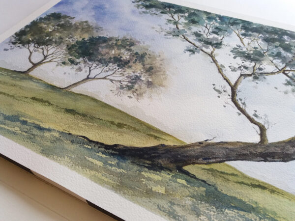 Trees Outdoor Summer Landscape - Watercolor Painting