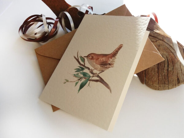 Wren - Bird card by Owie's ART