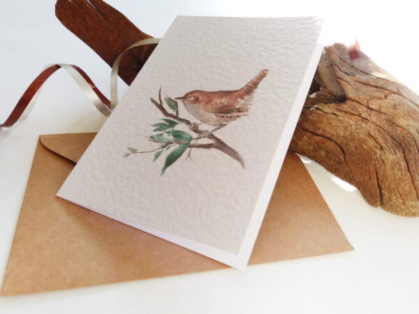 Wren - Bird card by Owie's ART