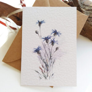 Cornflower Card - Floral Card by Owie's ART