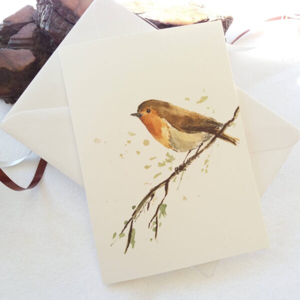 Robin - Bird card by Owie's ART