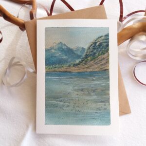 Still Lake - Mini Gouache Landscape Painting