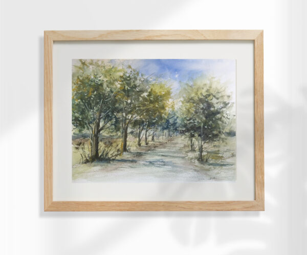 Tree Grove - Watercolor Painting by Owie Delfter | Owie's ART