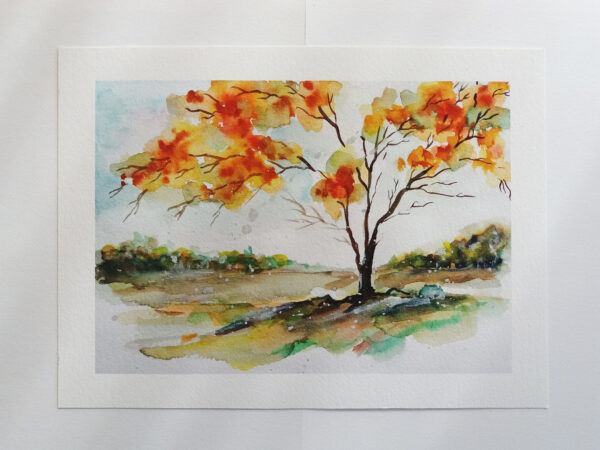 Flame Tree Art Print - Owie's ART