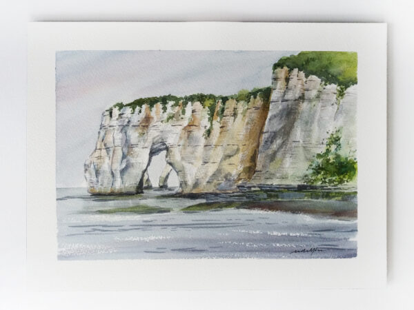 Chalk Cliffs, Etretat Cliffs, Normandy - French Landscape by Owie's ART