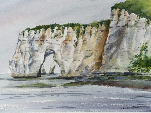 Chalk Cliffs, Etretat Cliffs, Normandy - French Landscape by Owie's ART