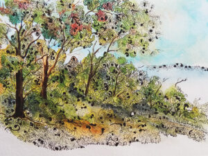 Row of Trees Art Print - Owie's ART