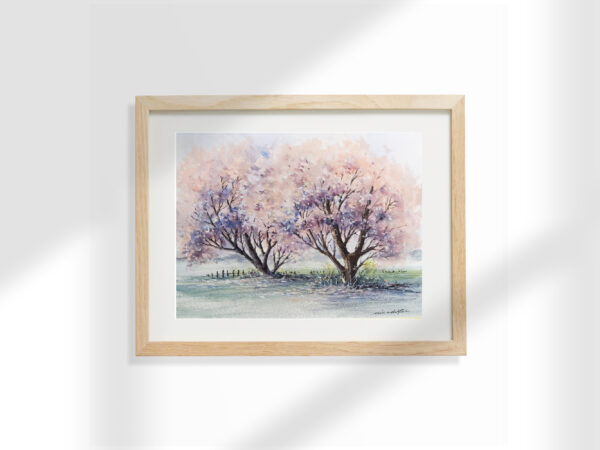 Blossoming Trees - Spring Landscape by Owie's ART