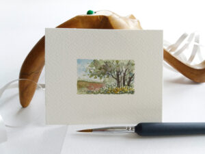 Miniature Painting - Field Trees - by Owie's ART