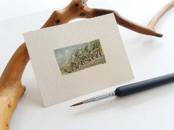 Miniature Painting - Tree Grove - by Owie's ART