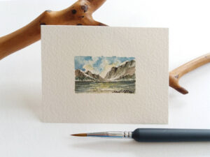 Miniature Painting - Coast Mountains - by Owie's ART