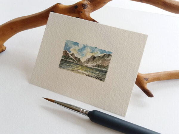 Miniature Painting - Coast Mountains - by Owie's ART