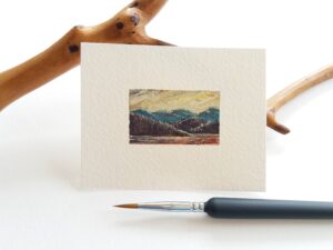 Miniature Painting - Mountain Range - by Owie's ART