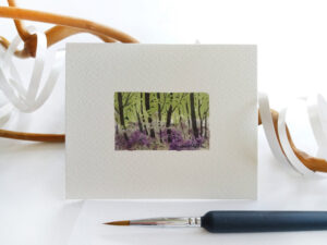 Miniature Painting - Bluebell Woods - by Owie's ART