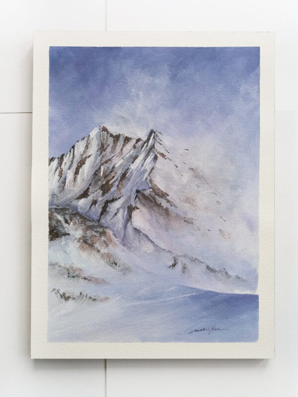 Mountaintop - Watercolor Landscape by Owie's ART